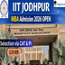 IIT Jodhpur MBA Admission 2026 Begins @iitj.ac.in; Apply Till Feb 12, Selection via CAT & PI